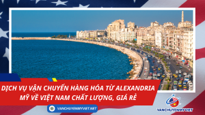 Dịch vụ vận chuyển hàng hóa từ Alexandria , Mỹ về Việt Nam chất lượng, giá rẻ