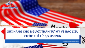 Dịch Vụ Gửi Hàng Cho Người Thân Từ Mỹ Về Bạc Liêu – Cước Chỉ Từ 6,5 USD/kg