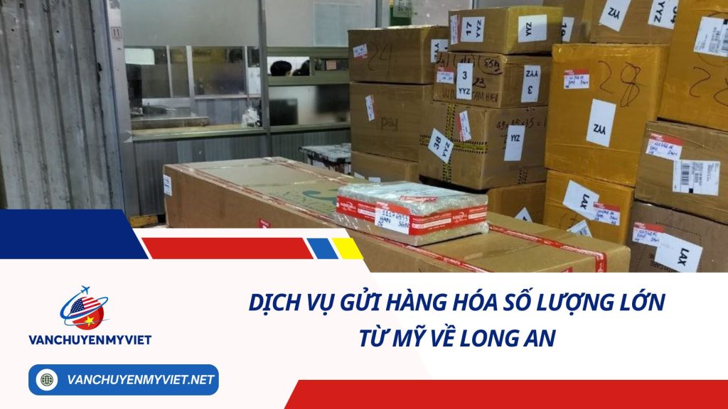 DỊCH VỤ GỬI HÀNG HÓA SỐ LƯỢNG LỚN TỪ MỸ VỀ LONG AN SỐ 1