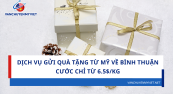 Dịch Vụ Gửi Quà Tặng Từ Mỹ Về Bình Thuận – Cước chỉ từ 6.5$/kg