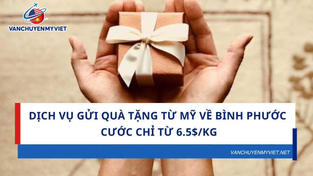 Dịch Vụ Gửi Quà Tặng Từ Mỹ Về Bình Phước - Cước chỉ từ 6.5$/kg
